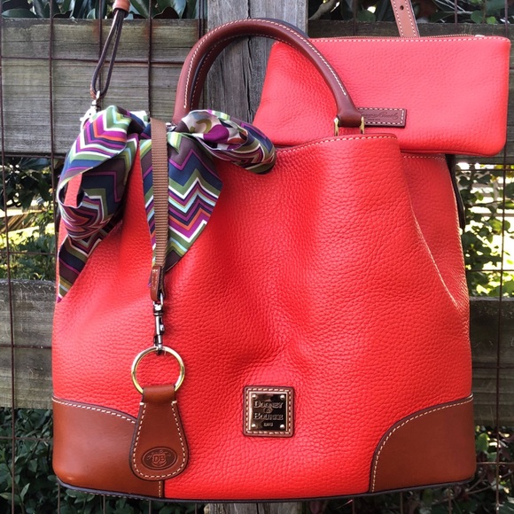 Dooney & Bourke Handbags - Dooney & Bourke DB Orange Breanna Bag & Wallet Set